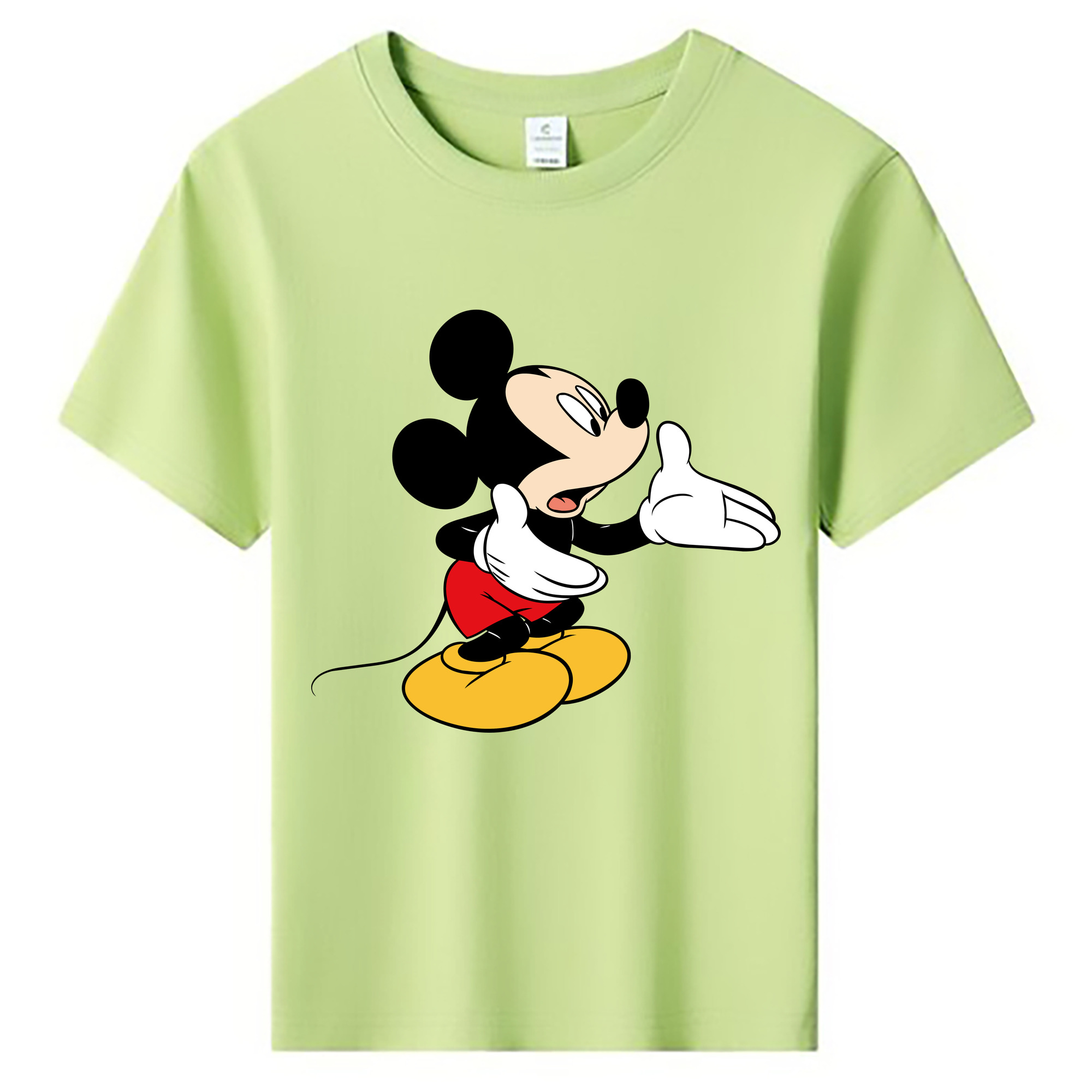 ミッキーマウス Mickey Mouse 綿100％キッズTシャツ（フロントプリント）